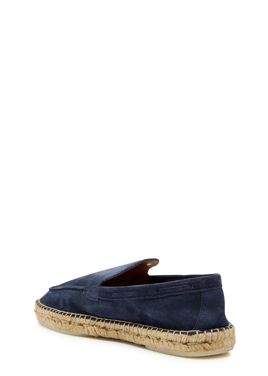 Aurélien Beachside Suede Espadrille Loafers Navy