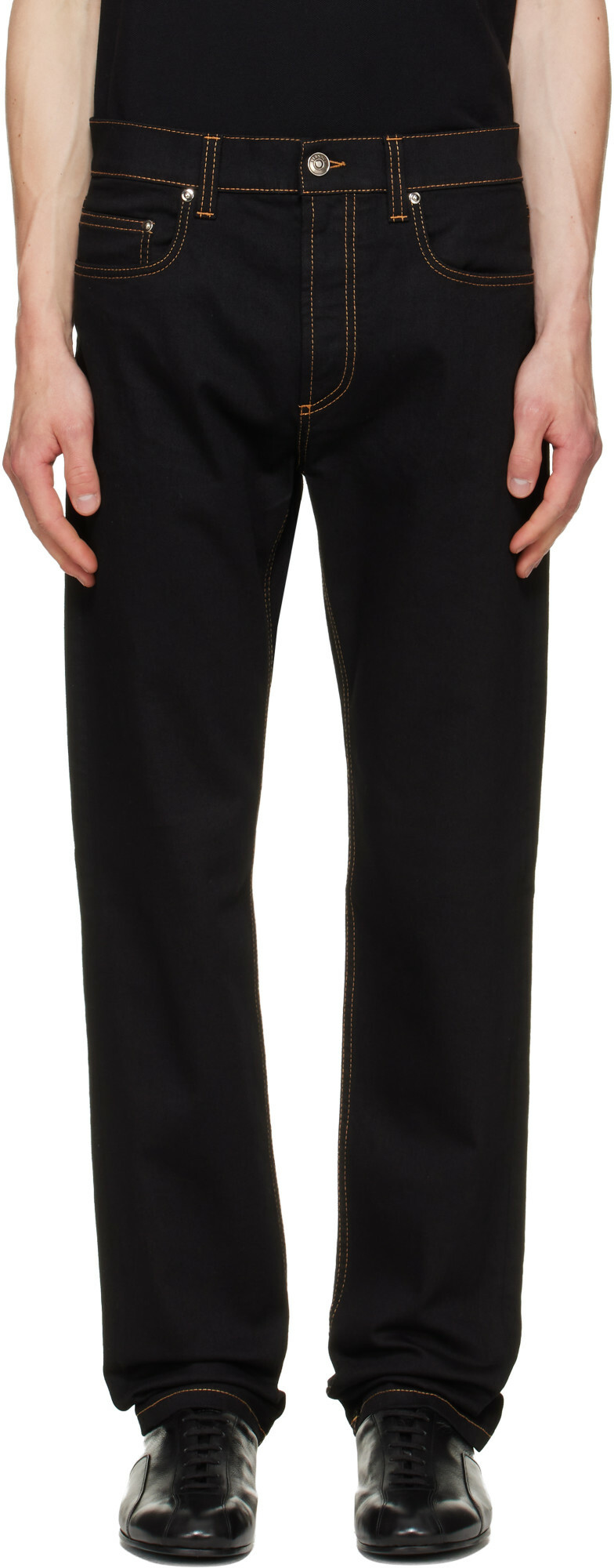 Versace Black Tapered Jeans