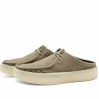 Clarks Originals Men's Wallabee Cup Mule in Olive Eco Leather
