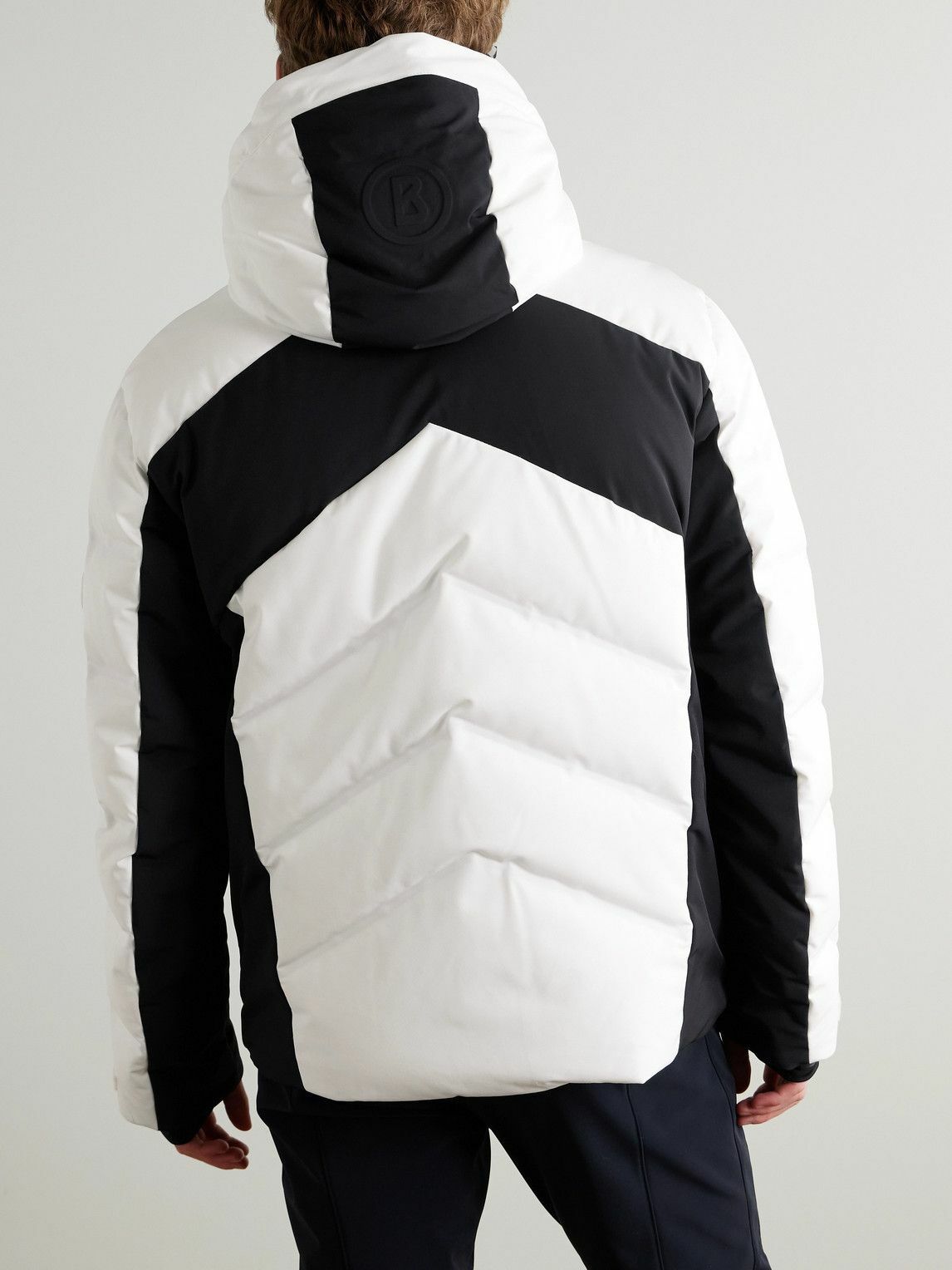 BOGNER - Jervis-D Panelled Quilted Shell Hooded Down Jacket - White