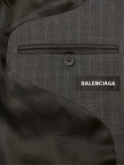 Balenciaga - Oversized Checked Super 130s Wool Blazer - Gray