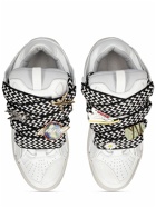 LANVIN - Curb Leather And Pins Sneakers