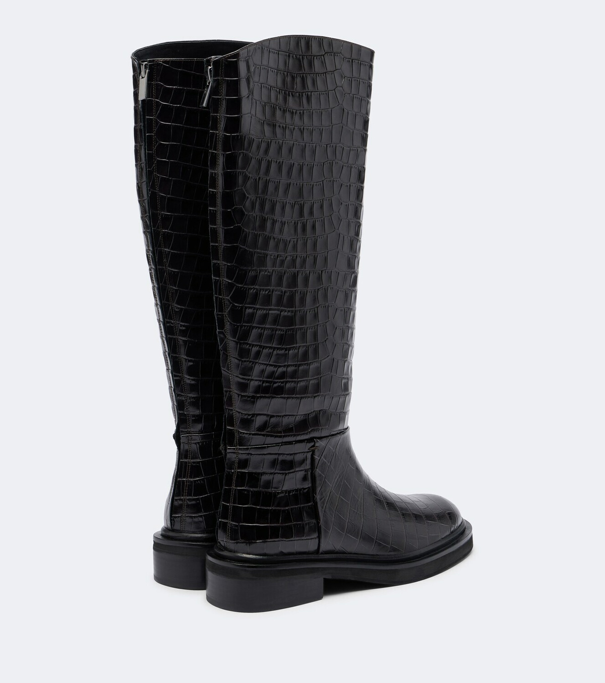 A.Emery Jude croc-effect leather knee-high boots