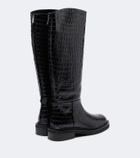 A.Emery Jude croc-effect leather knee-high boots
