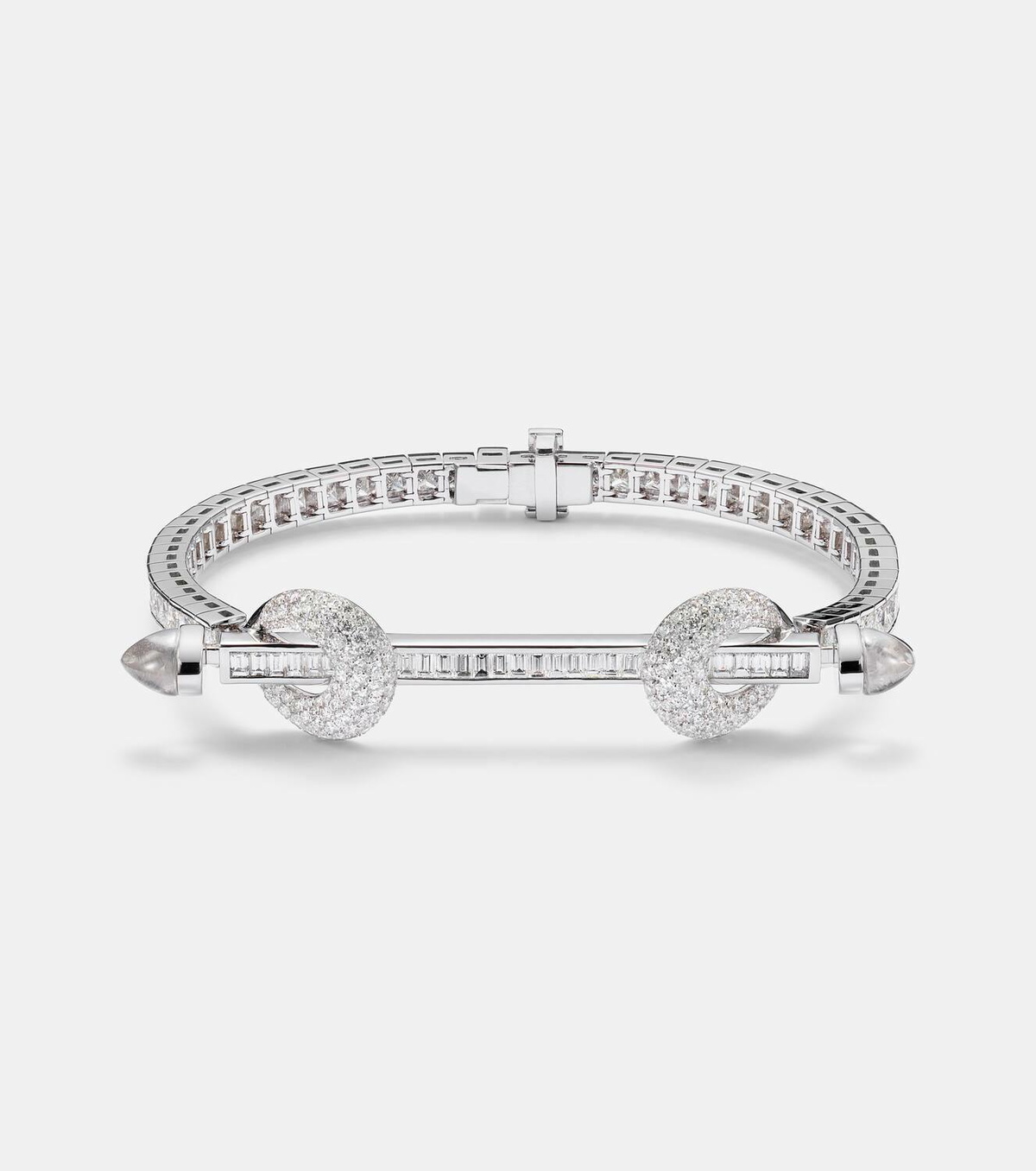 Ananya Chakra 18kt white gold bracelet with diamonds and quartz
