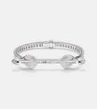 Ananya Chakra 18kt white gold bracelet with diamonds and quartz