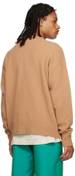 Palm Angels Brown Embroidered Sweater