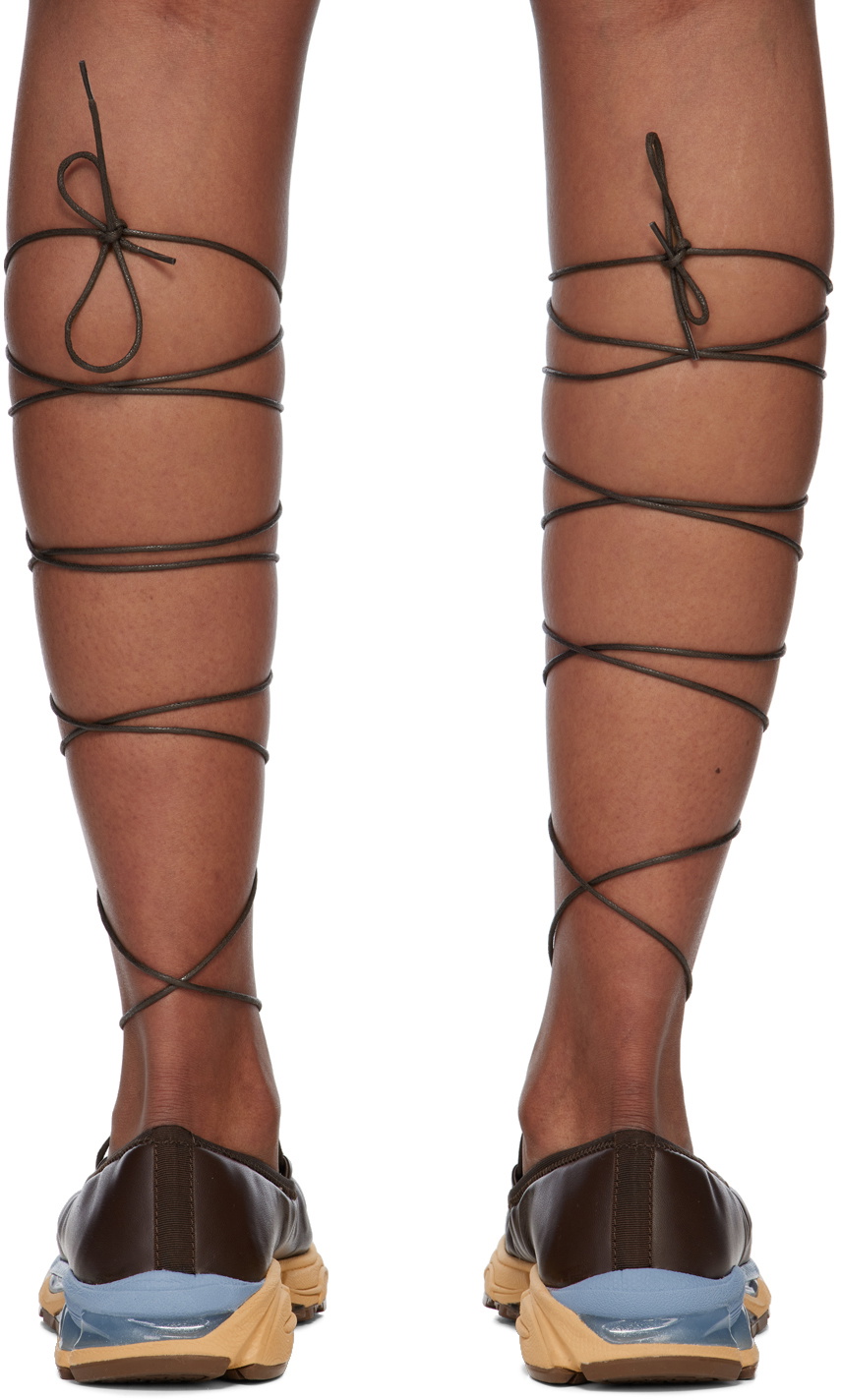 Kiko Kostadinov Brown Ballet Hybrid Ballerina Flats