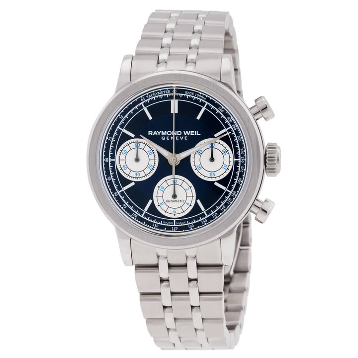 Photo: Raymond Weil Millesime Chronograph Automatic Blue Dial Mens Watch 7765-ST-50651