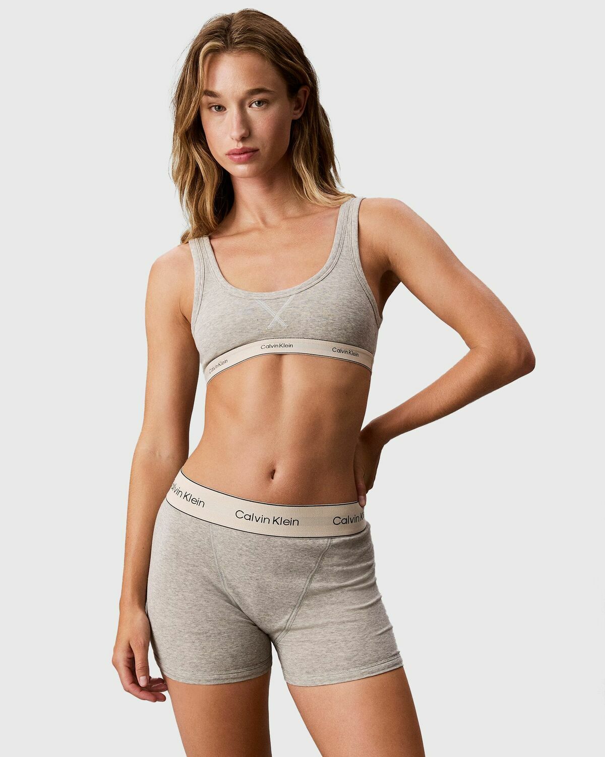 Calvin Klein Underwear UNLINED BRALETTE Grey Womens (Sports-) Bra