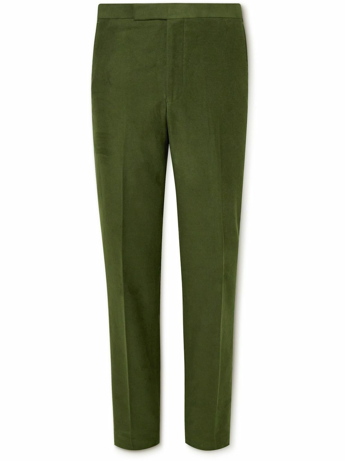 Richard James Tapered CottonMoleskin Trousers Green Richard James