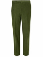 Richard James - Tapered Cotton-Moleskin Trousers - Green