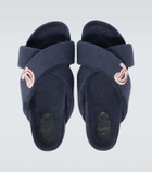 Christian Louboutin Bizzu embroidered logo slides