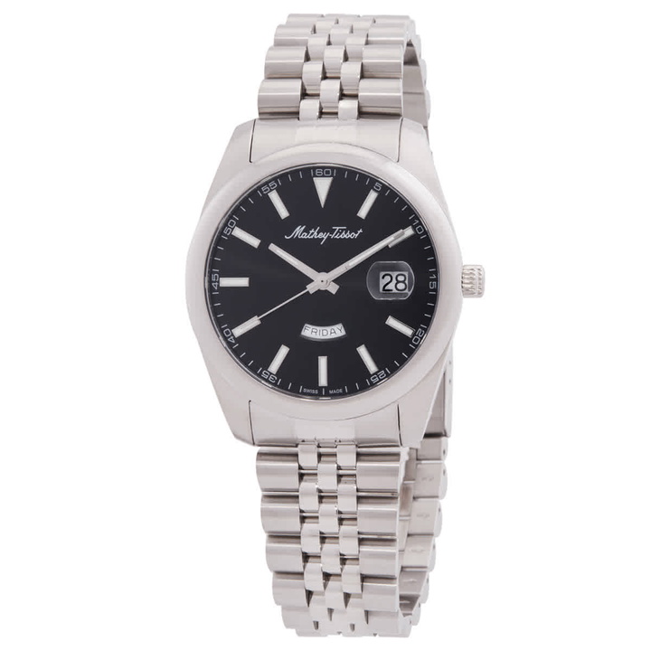 Photo: Mathey-Tissot Mathy Day-Date Quartz Black Dial Mens Watch H510AN