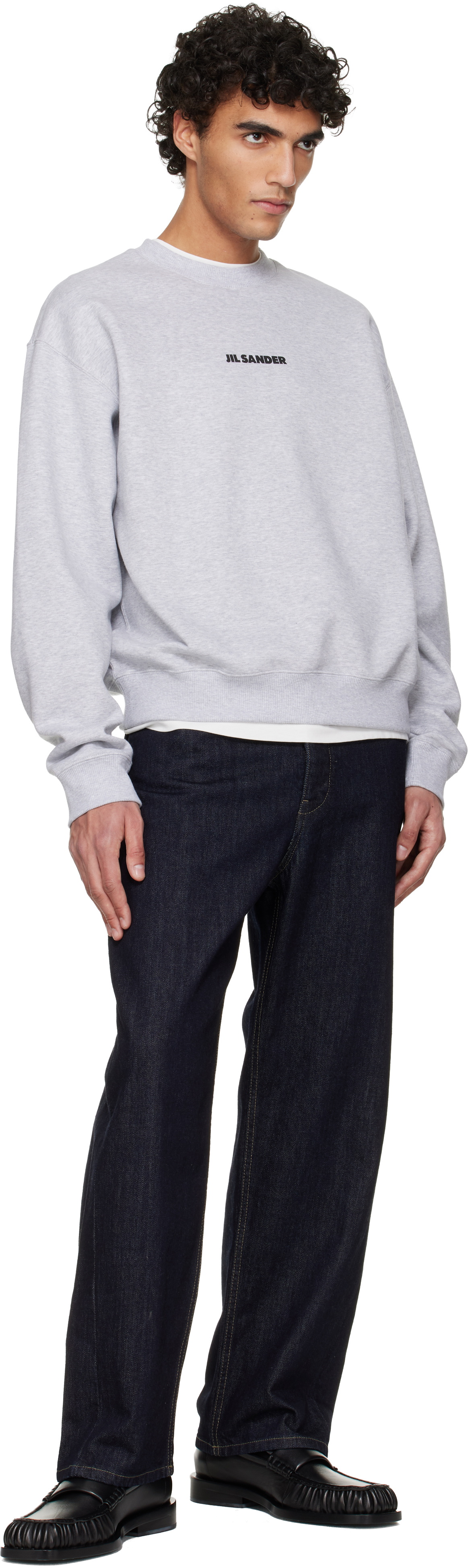 Jil Sander Gray Printed Sweatshirt