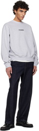 Jil Sander Gray Printed Sweatshirt