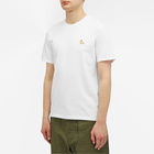 Maison Kitsuné Men's Chillax Fox Patch Regular T-Shirt in White