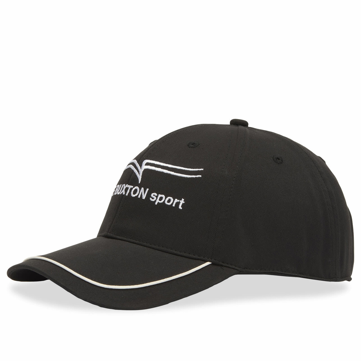 Cole Buxton Sport Piped Cap in Black 