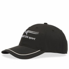 Cole Buxton Sport Piped Cap in Black 