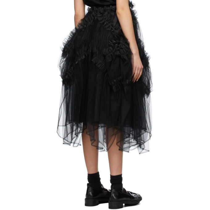 Noir Kei Ninomiya Black Tulle Ruffle Skirt Noir Kei Ninomiya