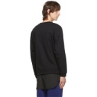 3.1 Phillip Lim Black Logo Patch Long Sleeve Sweatshirt