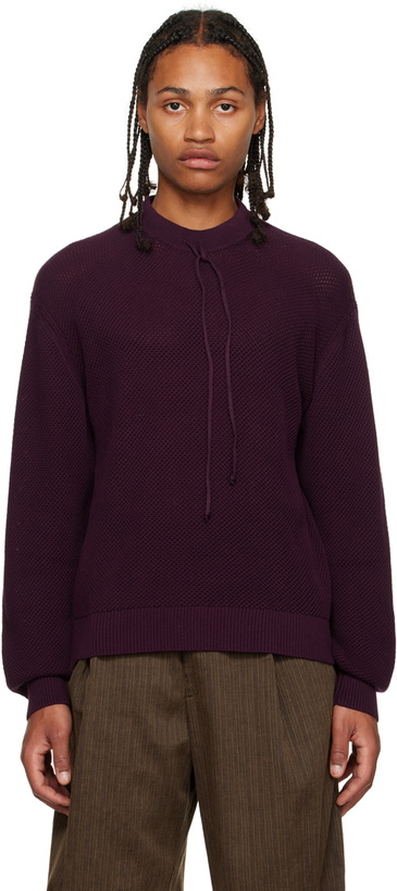 Photo: Factor's Burgundy Drawstring Crewneck