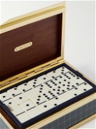 Ralph Lauren Home - Checked Wood and Gold-Tone Domino Set