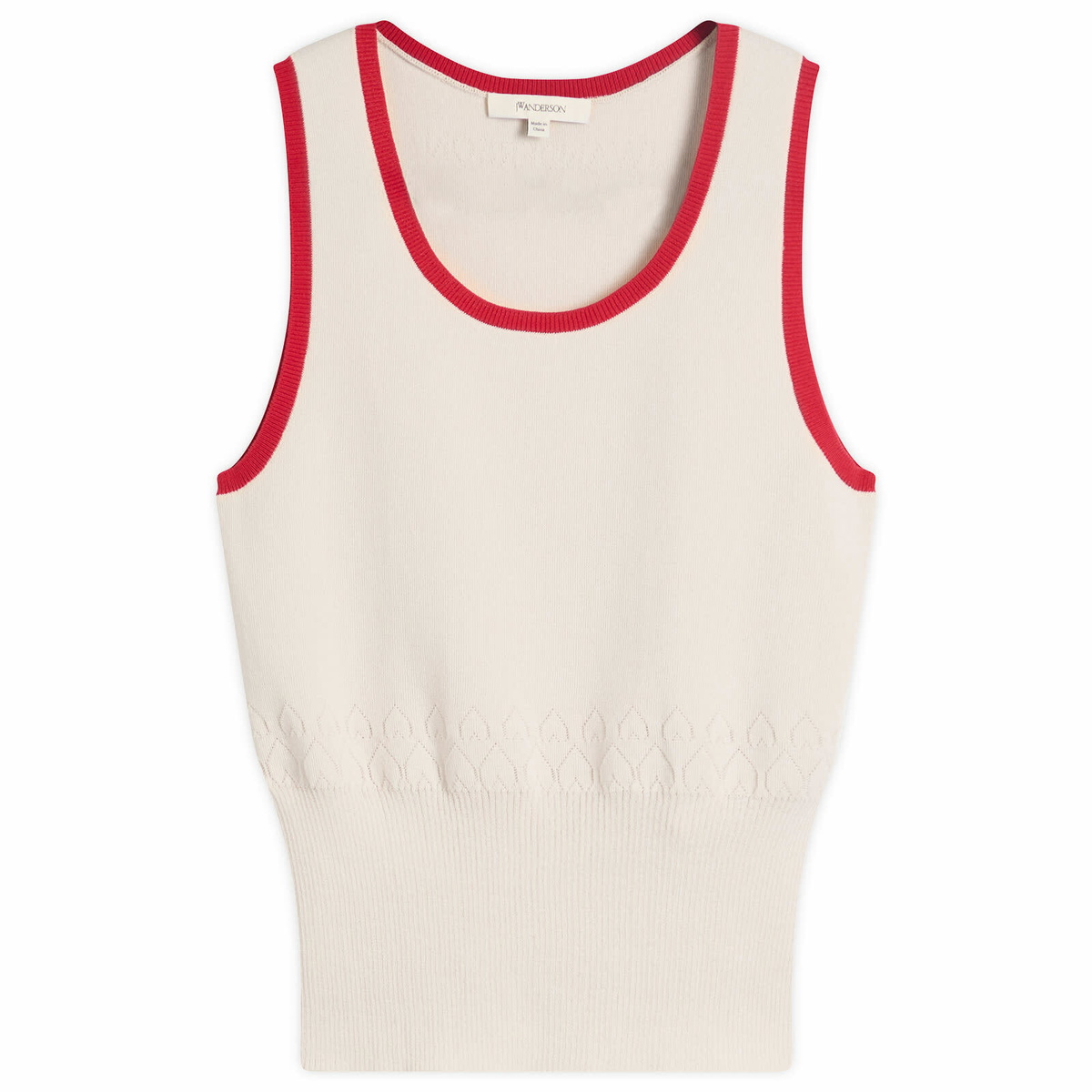 JW Anderson Women's Contrast Trim Vest in Ecru