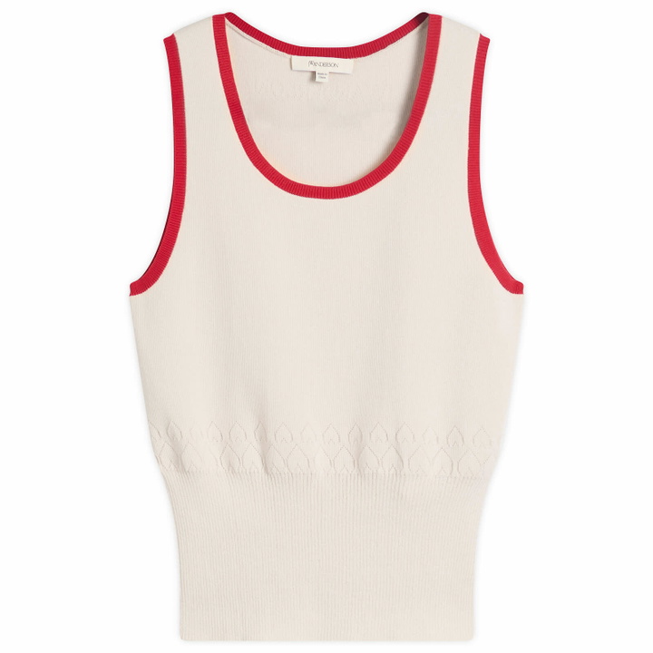 Photo: JW Anderson Women's Contrast Trim Vest in Ecru