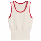 JW Anderson Women's Contrast Trim Vest in Ecru