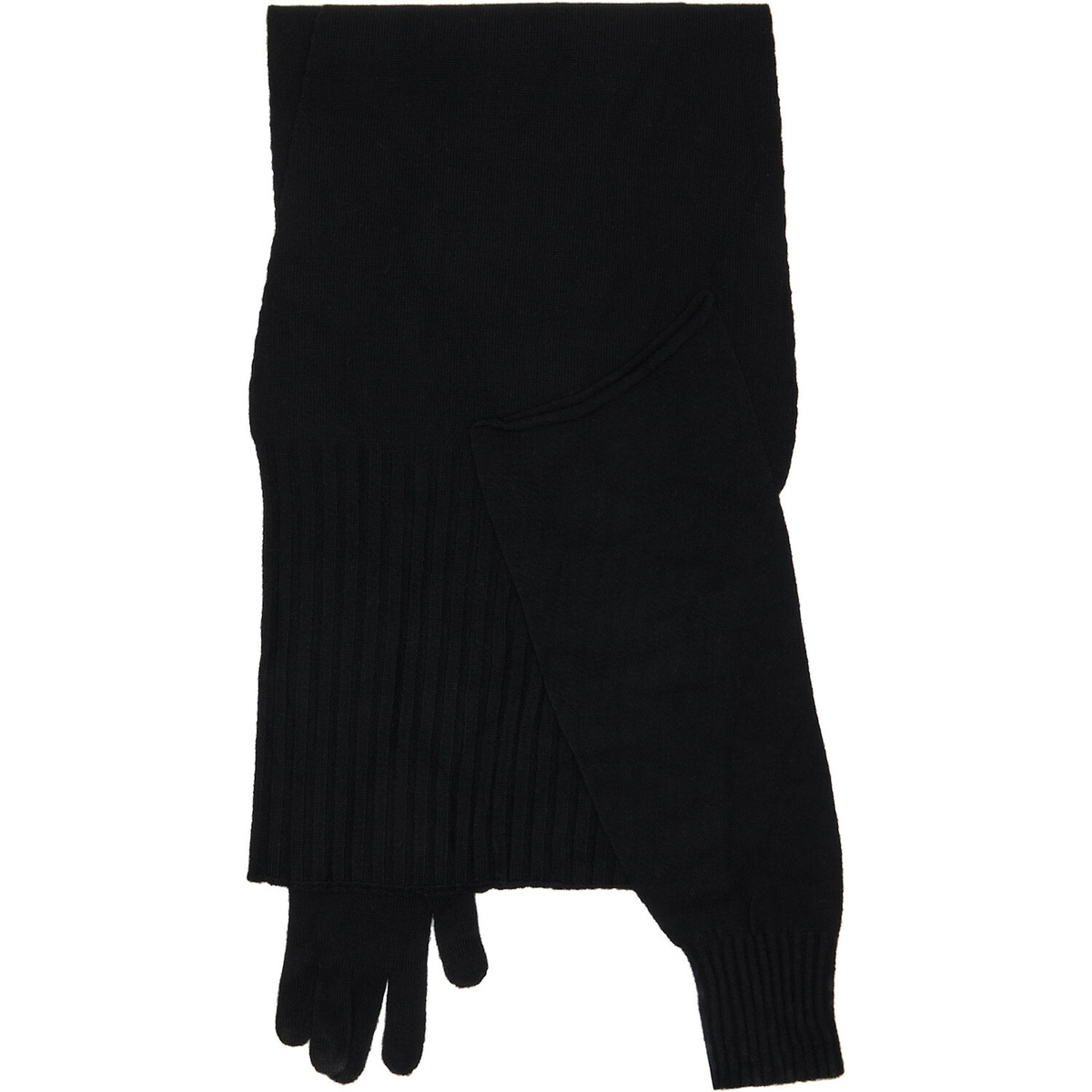 ISSEY MIYAKE Black November Sleeves Collection Stole Scarf