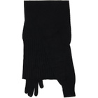 ISSEY MIYAKE Black November Sleeves Collection Stole Scarf