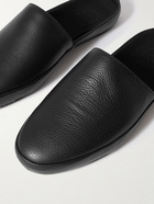 Mulo - Full-Grain Leather Slippers - Black