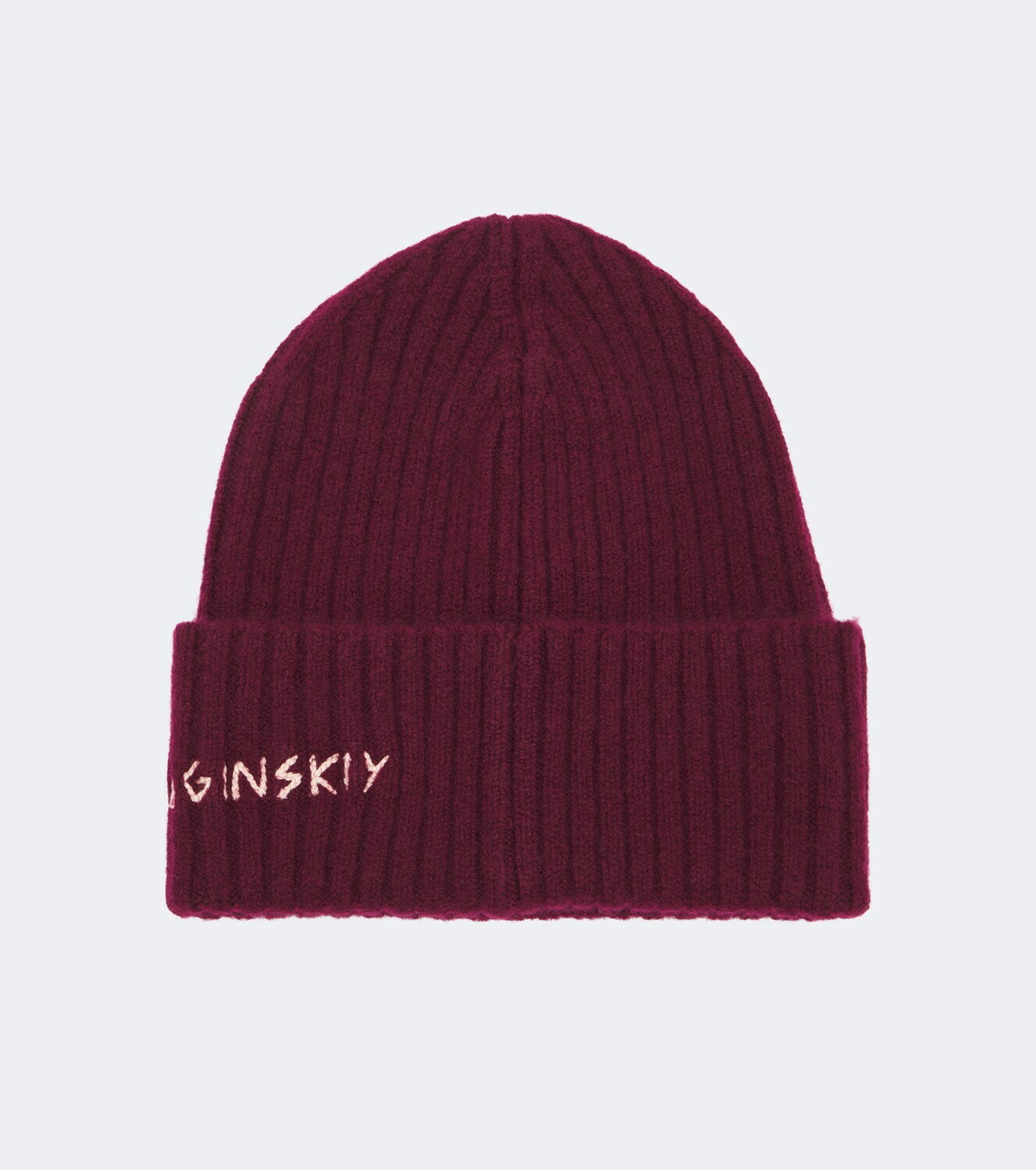 Ruslan Baginskiy Logo ribbed-knit cashmere beanie