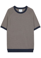 Raith Rafael Striped Knit T-shirt Navy
