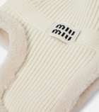 Miu Miu Shearling-trimmed wool and cashmere hat