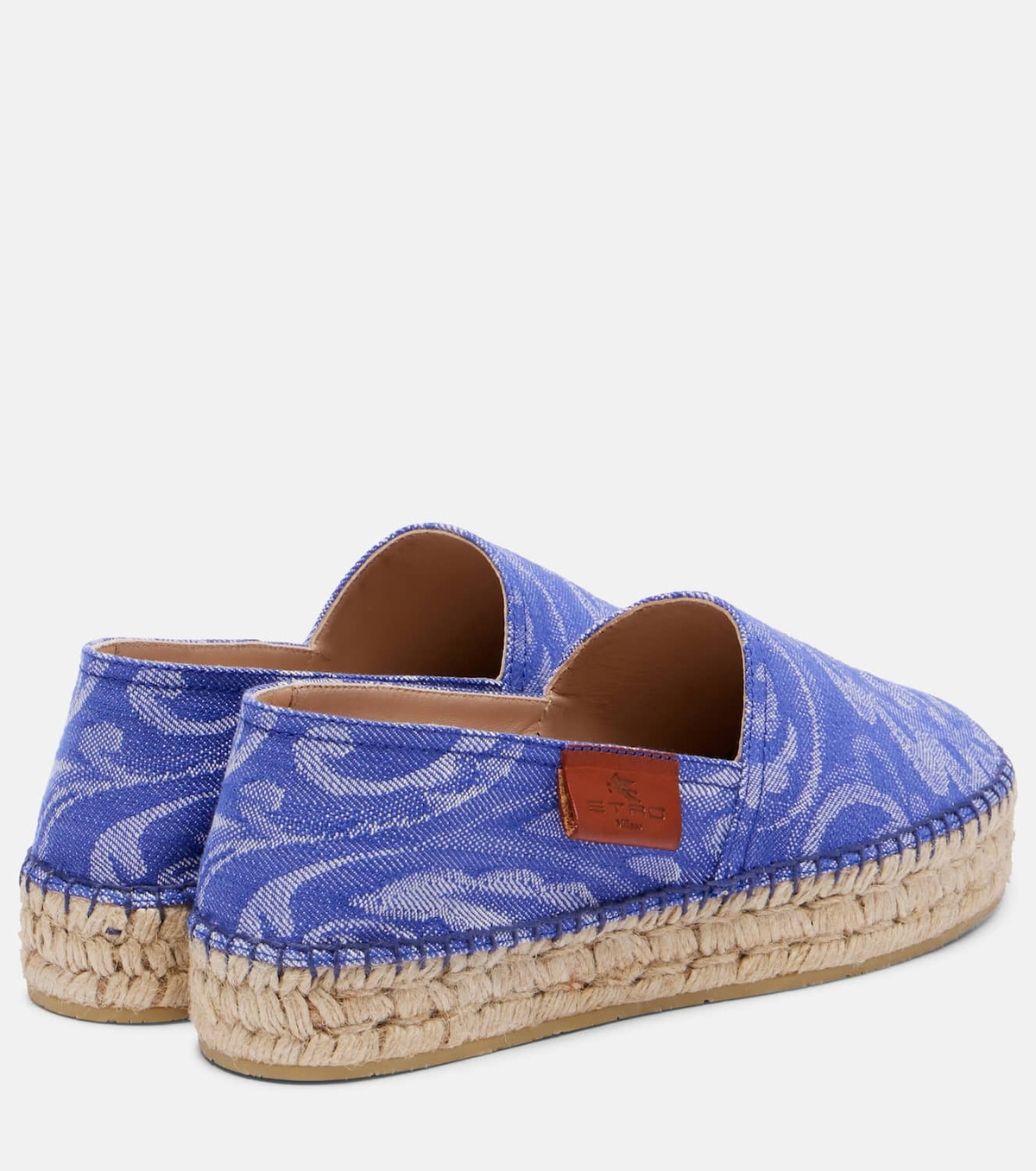 Etro Paisley denim jacquard espadrilles