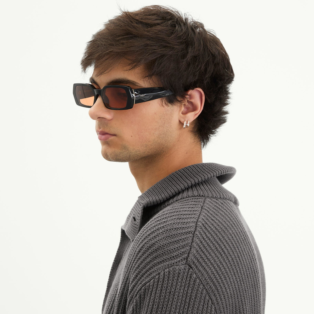 Retrosuperfuture L'Altro Sunglasses in Black/Orange 