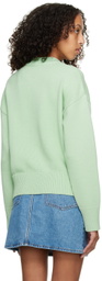 AMI Paris Green Ami De Cœur Sweater