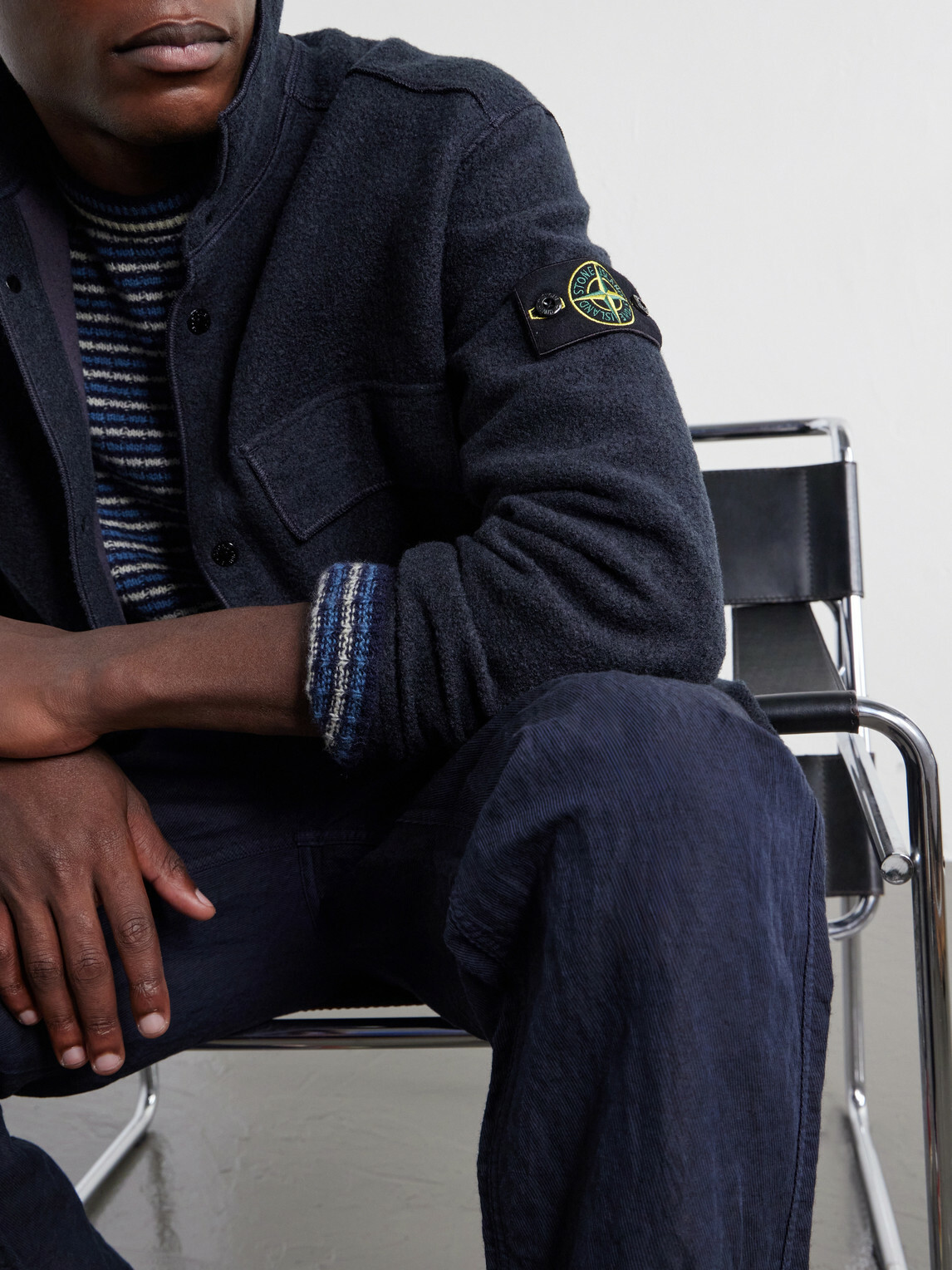 Stone Island - Micro Bouclé Overshirt - Blue