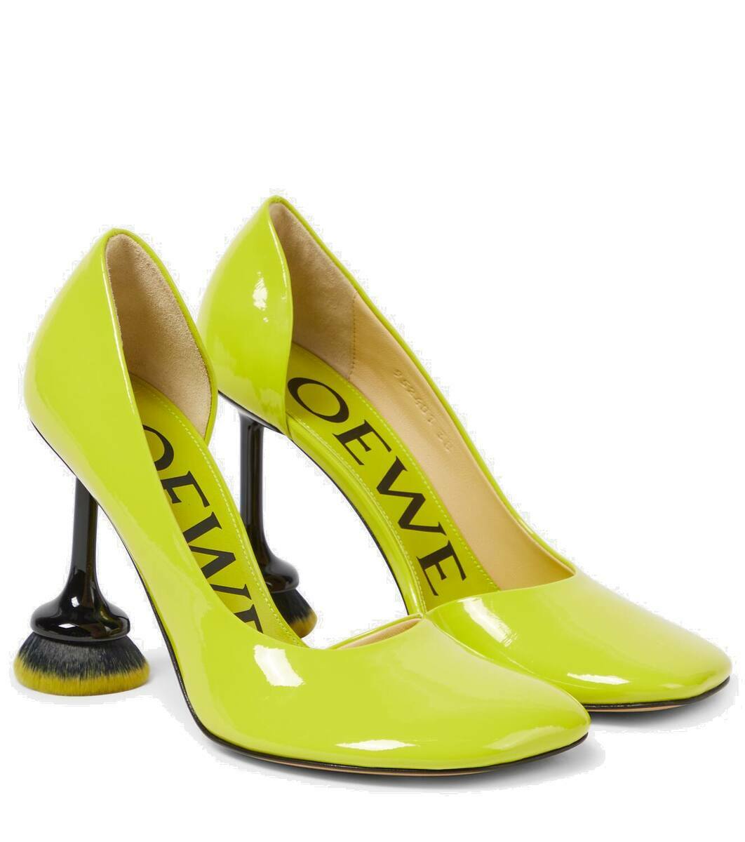 Loewe Toy Brush 90 patent leather pumps Loewe