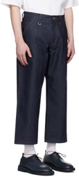SOPHNET. Indigo Wide Jeans