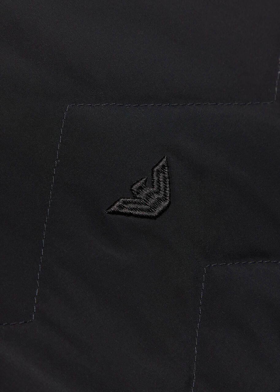 Emporio Armani Water-repellent Padded Stretch-nylon Jacket Black
