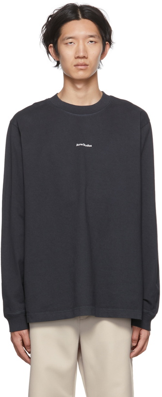 Photo: Acne Studios Black Organic Cotton Long Sleeve T-Shirt