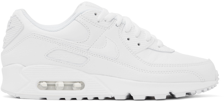 Photo: Nike White Air Max 90 LTR Sneakers