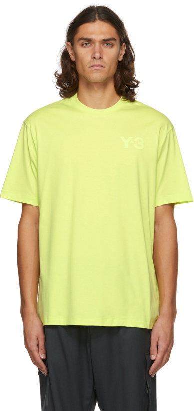 Photo: Y-3 Yellow Classic Logo T-Shirt