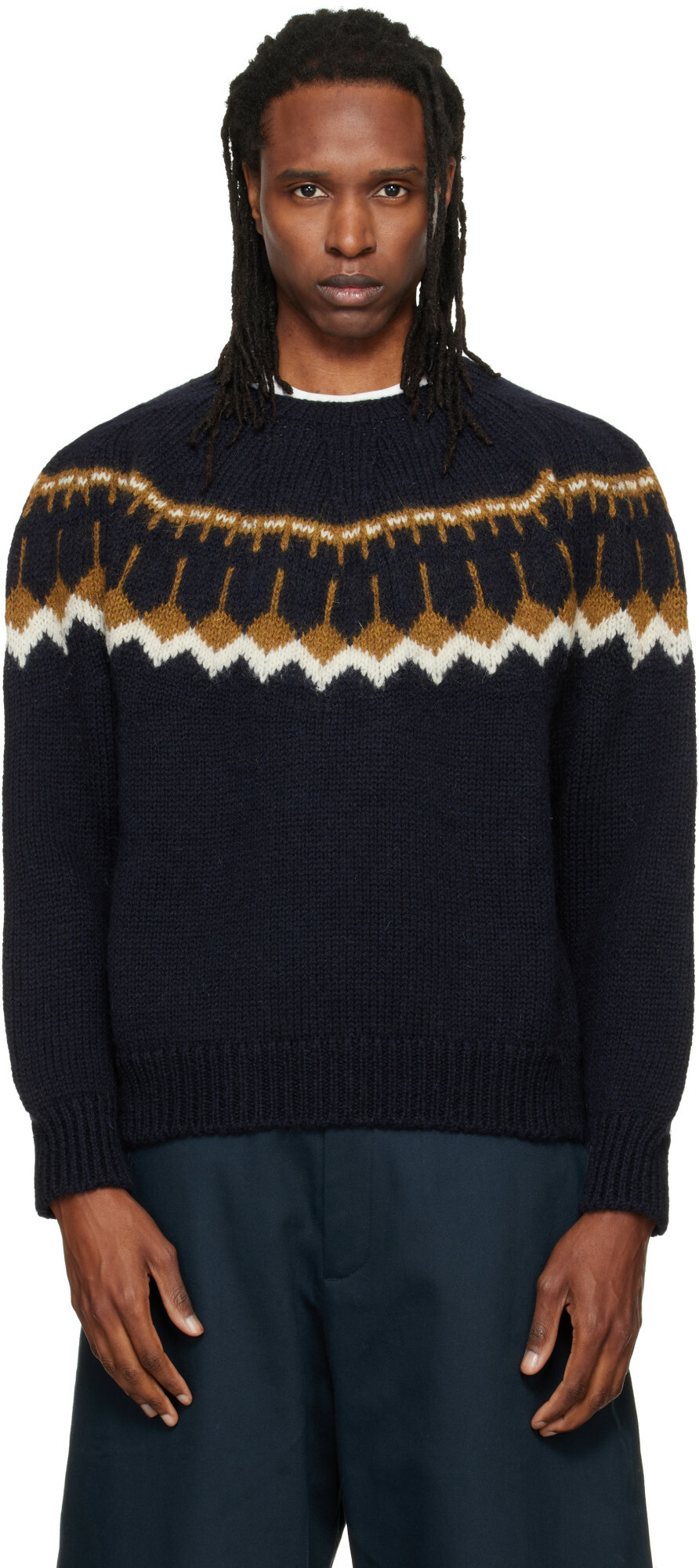 YMC Navy Jeepster Sweater