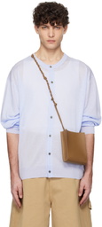 LE17SEPTEMBRE Blue Sheer Crewneck Cardigan