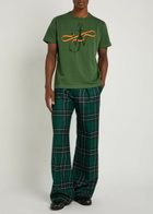 JW Anderson Checked Straight-leg Trousers Green