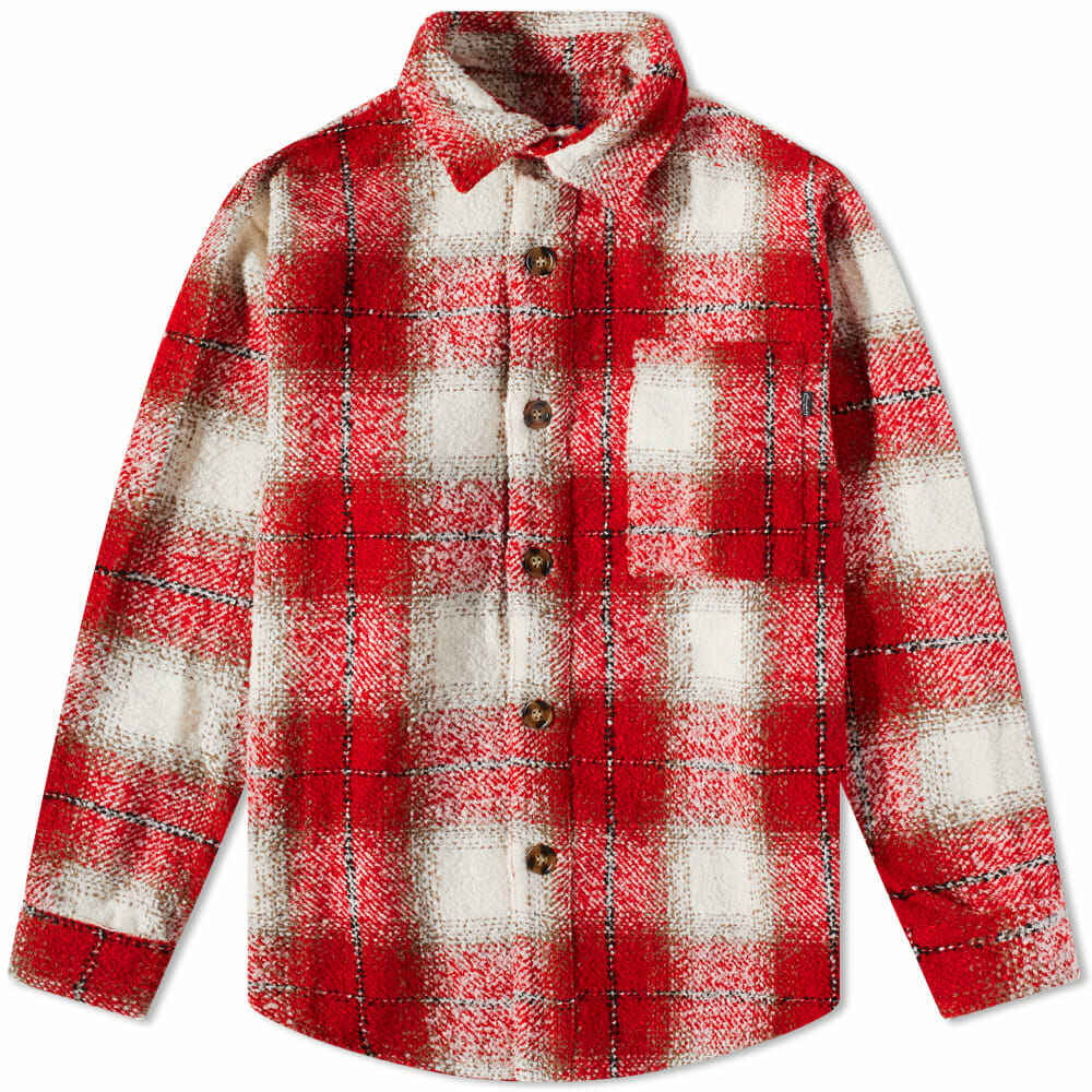 Fucking Awesome Men's Heavy Flannel Overshirt in Red/White Fucking 